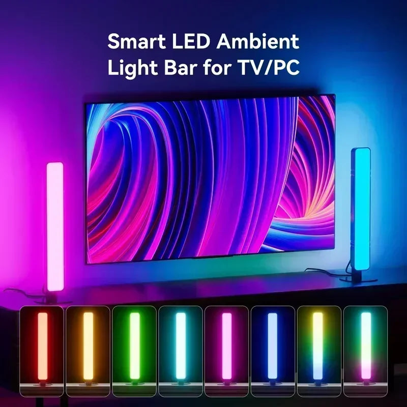 RGB Pickup Night Light Gaming Music Rhythm Lights Bar USB LED Table Lamp Remote Control Setup Gamer Decor Children Gift