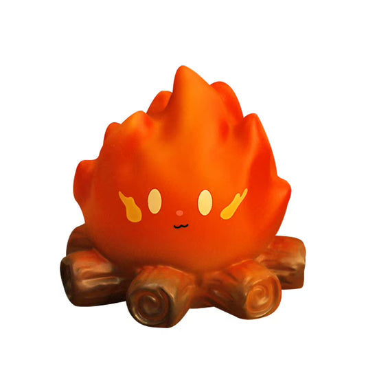 1Pc Cartoon Campfire LED Night Light Electronic Candle Lamp Desktop Ornament Bedroom Bedside Ambient Decor Light Gift