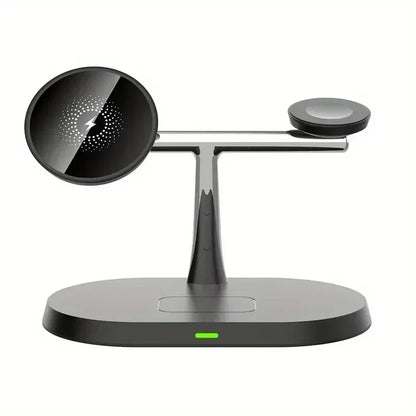 3 in 1 Magnetic Wireless Charger Stand for Iphone 16-12 Pro Apple Watch 9 8 Airprods 3 in 1 Macsafe Fast Charging Station