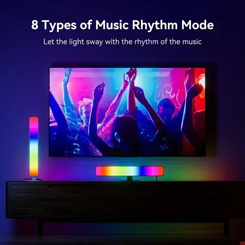 RGB Pickup Night Light Gaming Music Rhythm Lights Bar USB LED Table Lamp Remote Control Setup Gamer Decor Children Gift