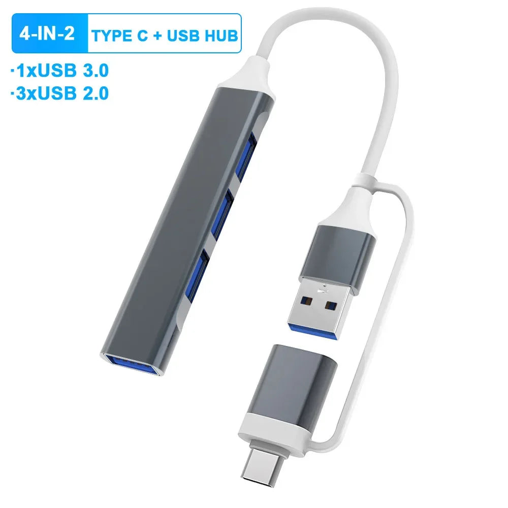 5Gbps USB 3.0 HUB USB C HUB USB C Docking Station High Speed Splitter Multiport Adapter TF SD Card Reader for Pc/Laptops/Macbook