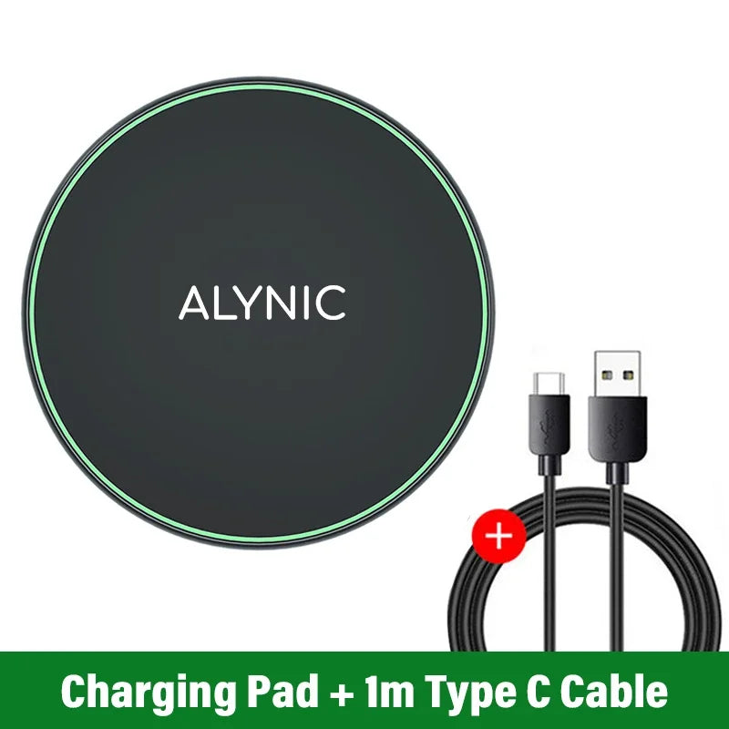 Wireless Charger for Iphone 17 16 15 14 Pro Max Induction Fast Charging Pad Dock Station for Samsung S23 S22 Xiaomi Huawei