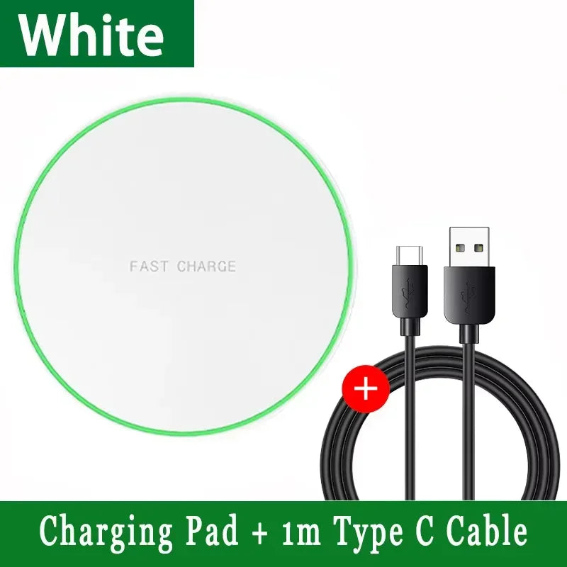 Wireless Charger for Iphone 17 16 15 14 Pro Max Induction Fast Charging Pad Dock Station for Samsung S23 S22 Xiaomi Huawei