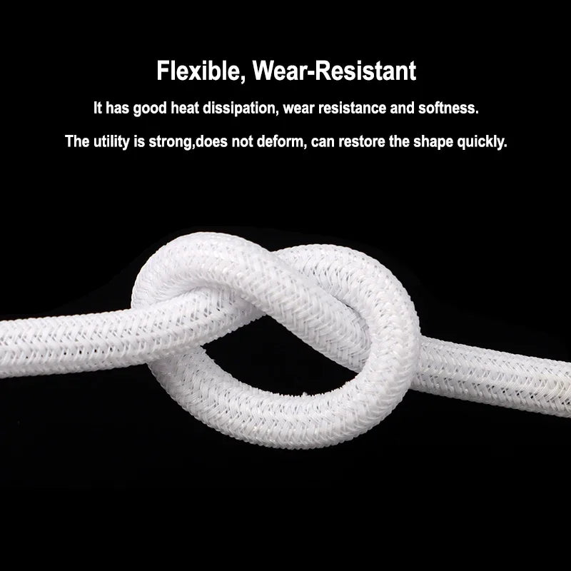 White Self-Closed Cable Sleeve PET Braid 3 5 8 10 13 16 19 25Mm High Protection Insulated Power Cord Wrap Sheath Split Sleeving