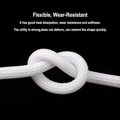 White Self-Closed Cable Sleeve PET Braid 3 5 8 10 13 16 19 25Mm High Protection Insulated Power Cord Wrap Sheath Split Sleeving